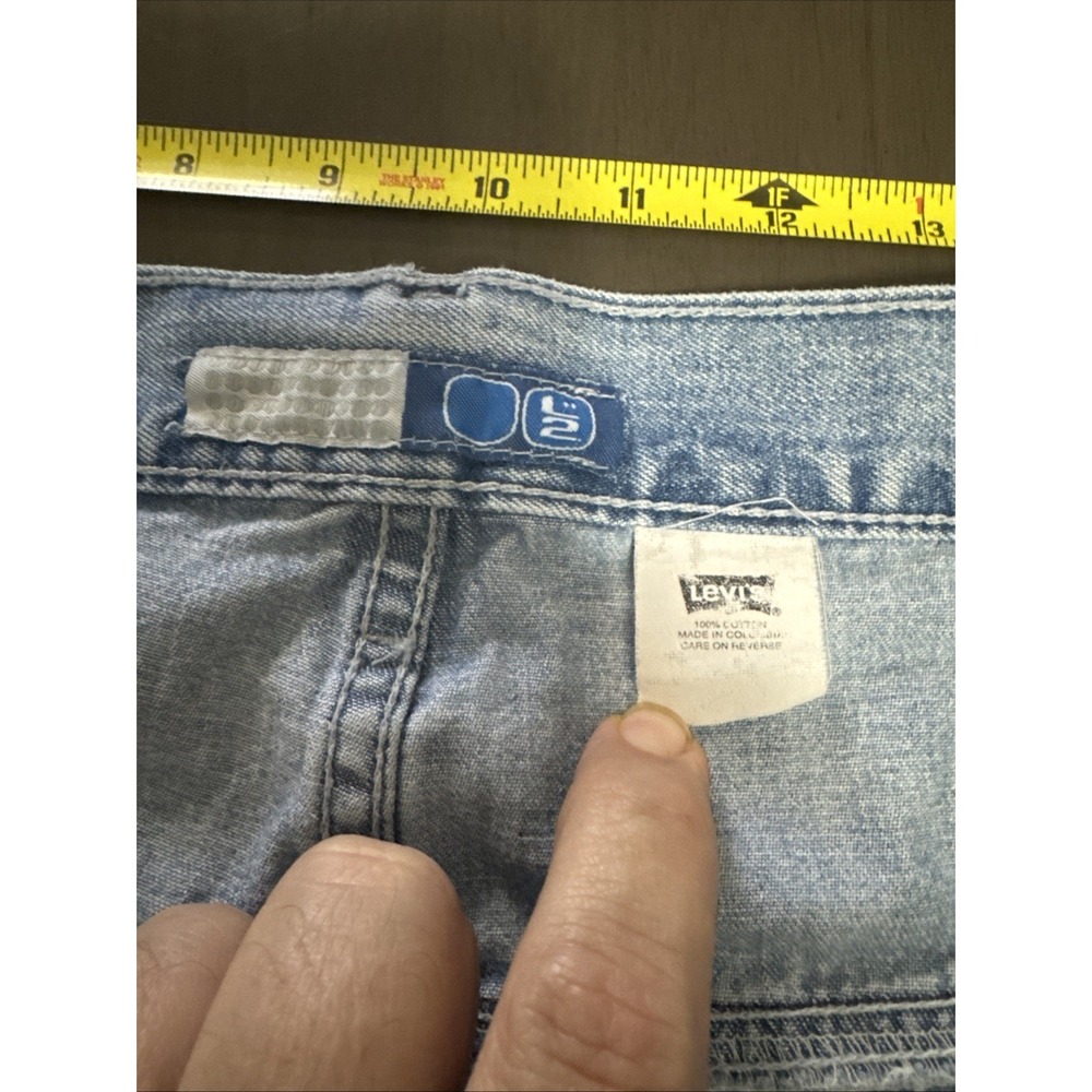 Vintage Men's Levi's L2 Wide Leg Carpenter Baggy Jeans 90s 37x31 Skater Grunge - Picture 10 of 16